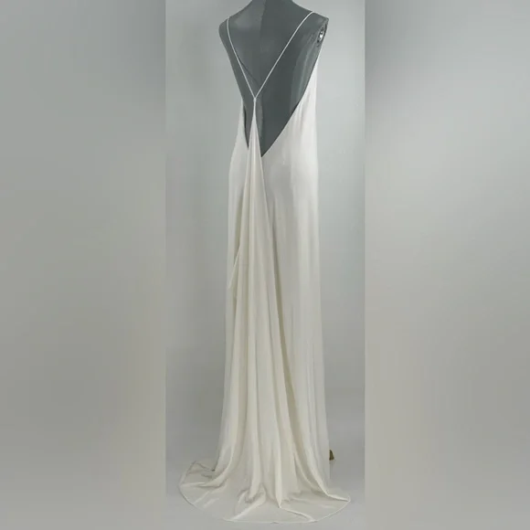 🆕 RAT & BOA 🧿 NWOT Amora Back Draped Jersey Dress, White - Sz M - Picture 7 of 16